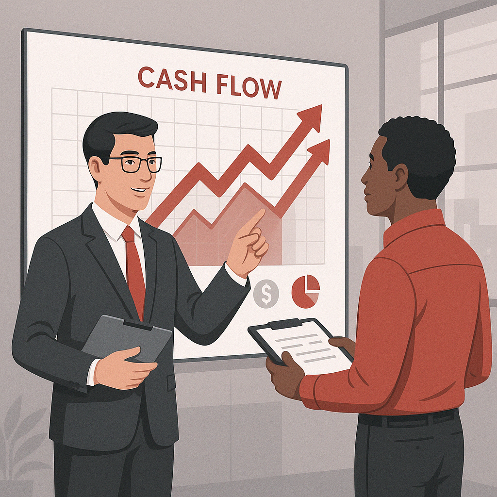 business person advising a client